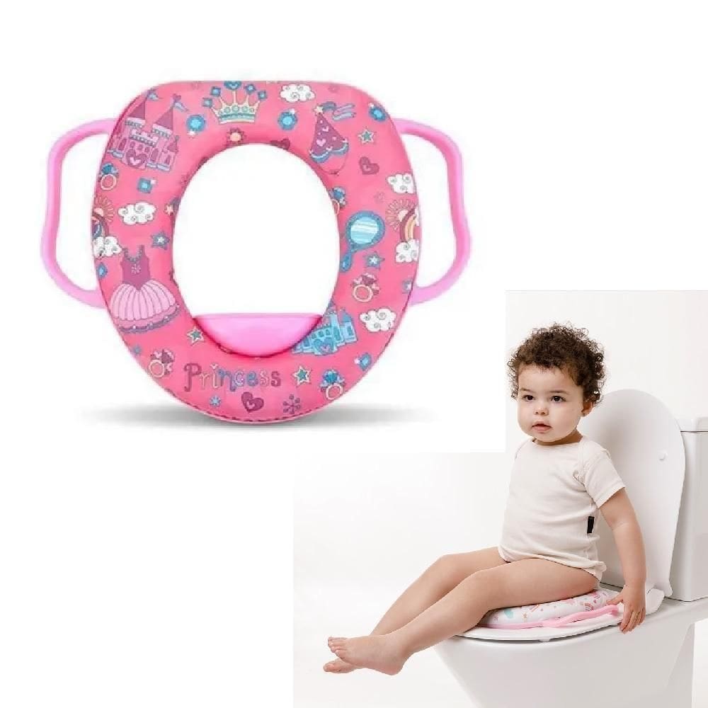 Assento Redutor Sanitario Infantil Alcas Adaptador Acolchoado Para Vaso Desfralde Criança Bebe Meninas