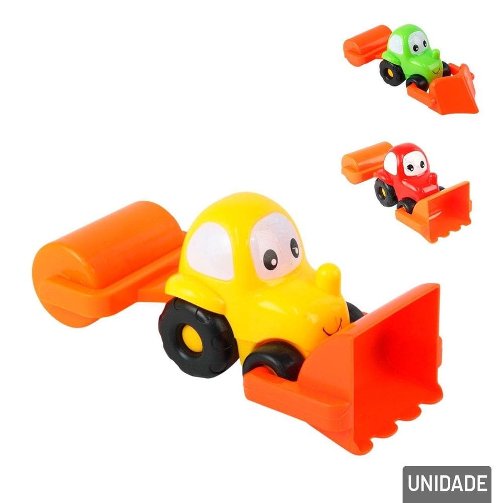 Carrinho Monta e Desmonta Roda Livre Escavadeira - Tudo em Caixa