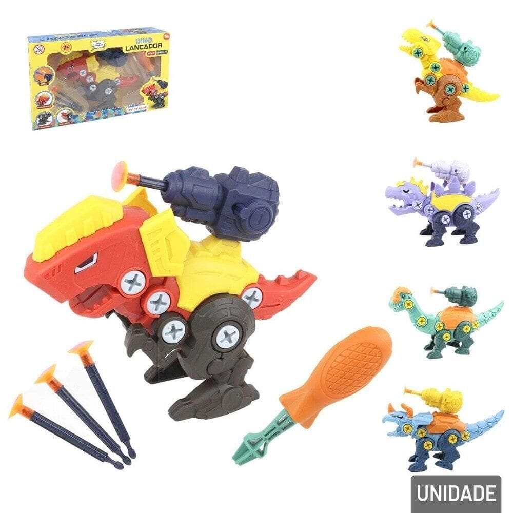 Lança Dardos Monta e Desmonta Dino - Tudo em Caixa