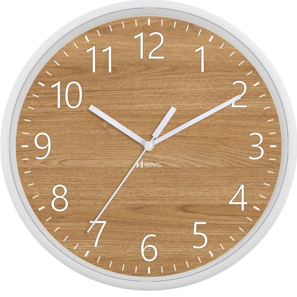 Relógio De Parede Herweg Ref: 660135-021 Estilo Madeira