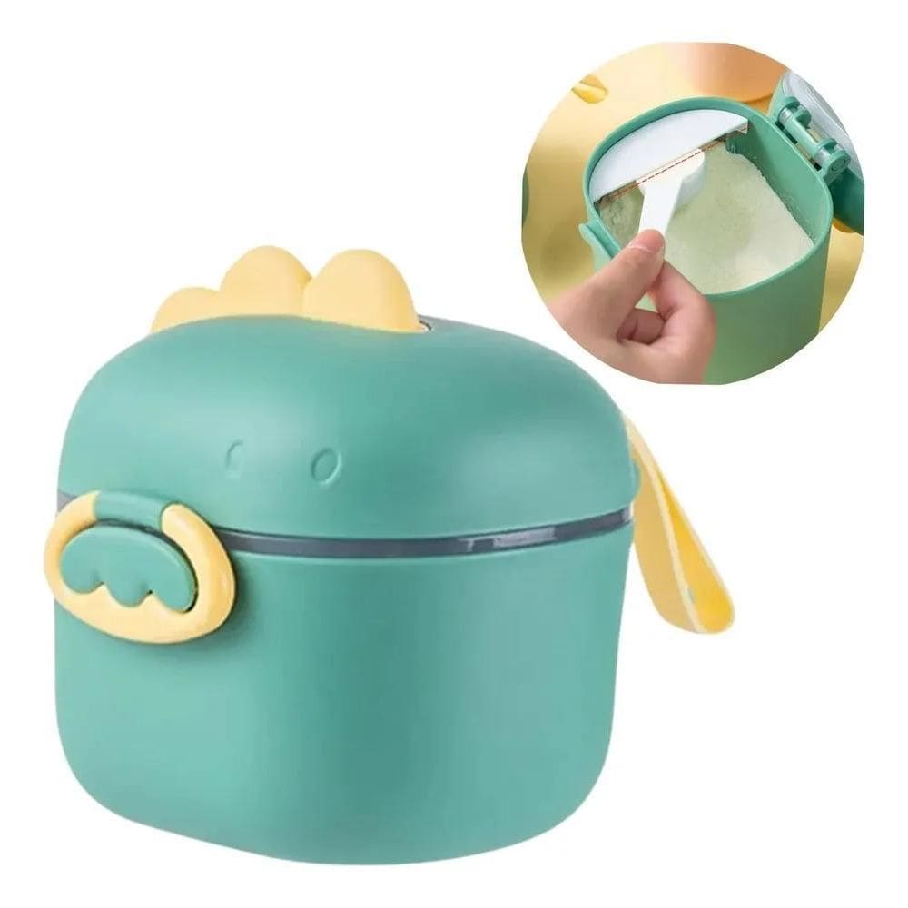 2X Porta Leite Em Pó Dosador Bebê Pote Dosador Colher Mamade