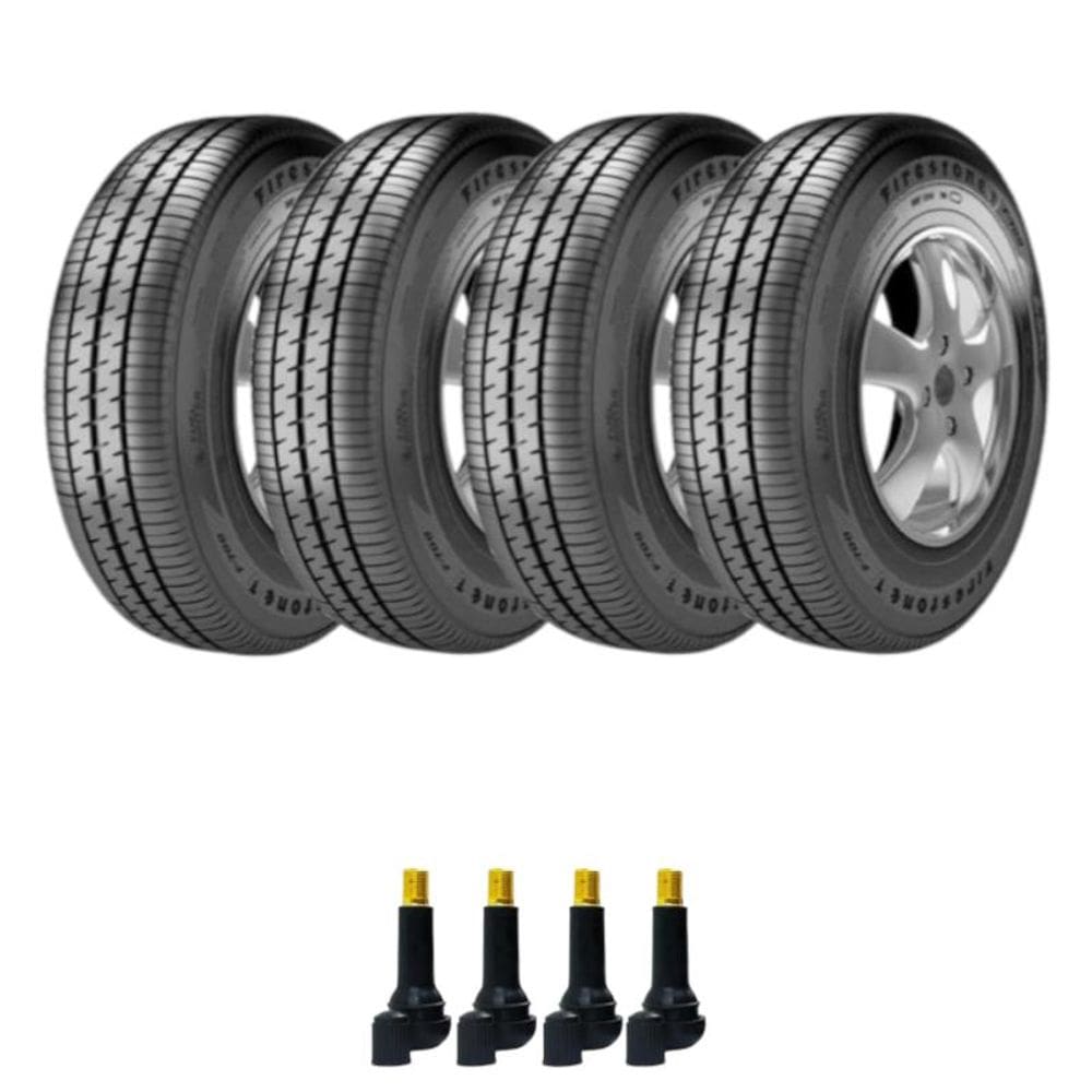 Combo 4 Pneus Hb20 Etios C3 195/60r15 F700 Firestone + Bico