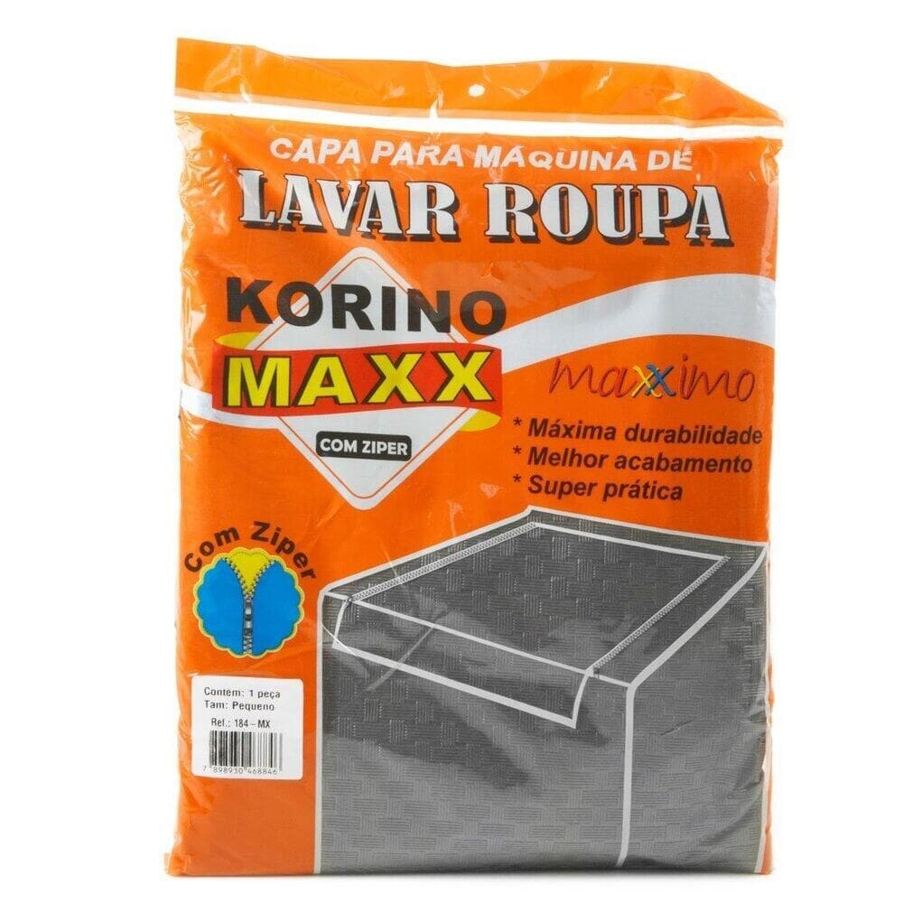Capa Para Máquina de Lavar 96x60cm P com Zíper - Tudo em Caixa