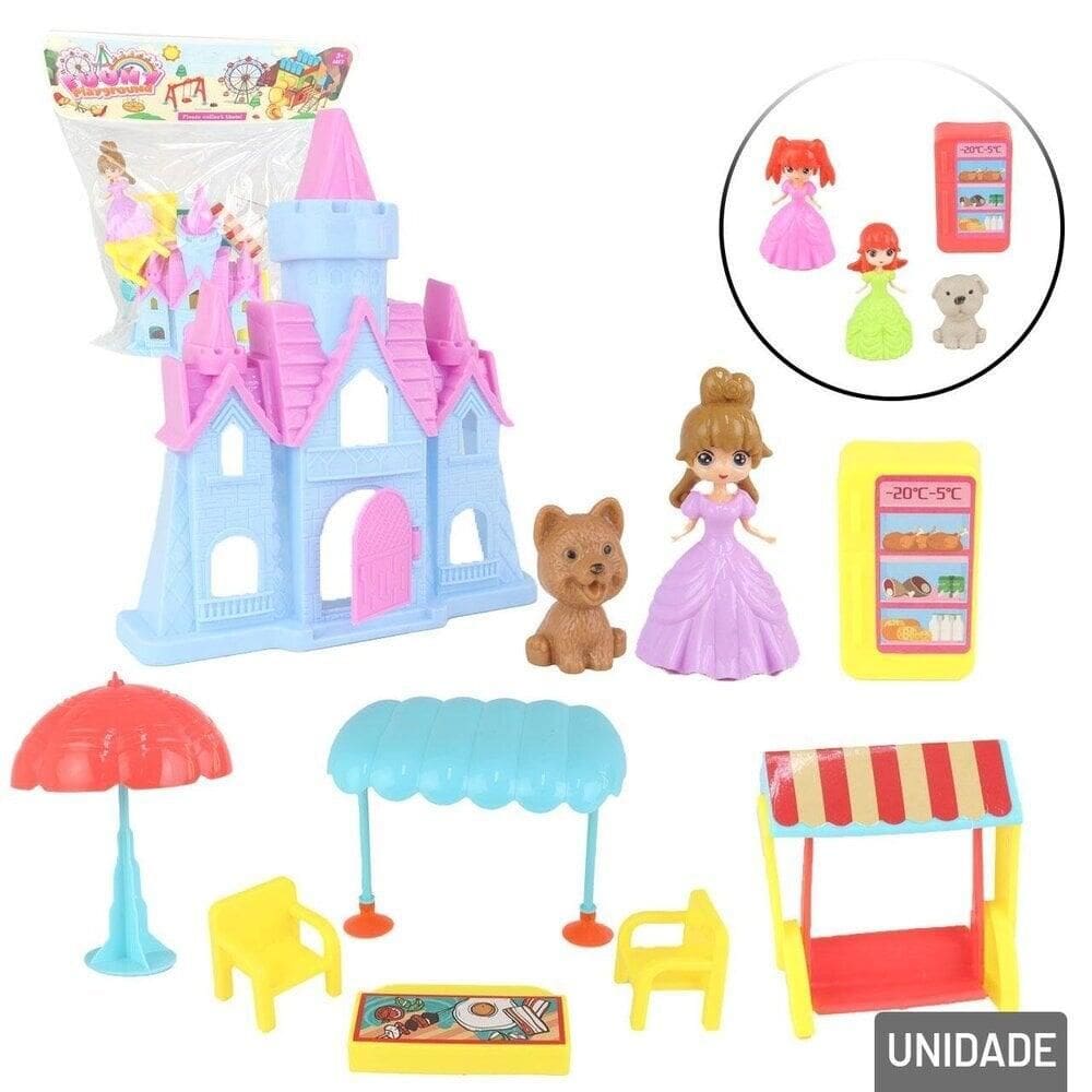 Casinha de Bonecas com Acessórios Playground Color - Tudo em Caixa