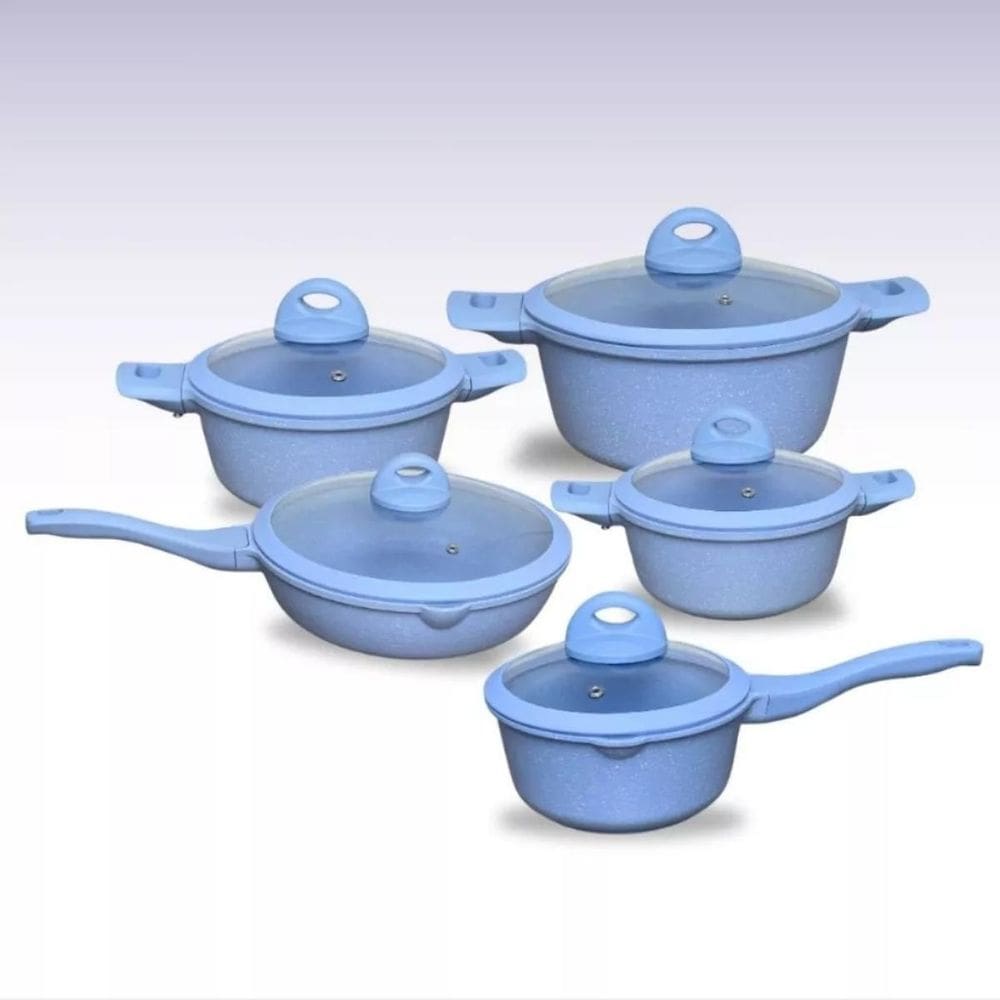 Kit Panelas Funcionais E Coloridas Cor Azul Bebê Perfeito