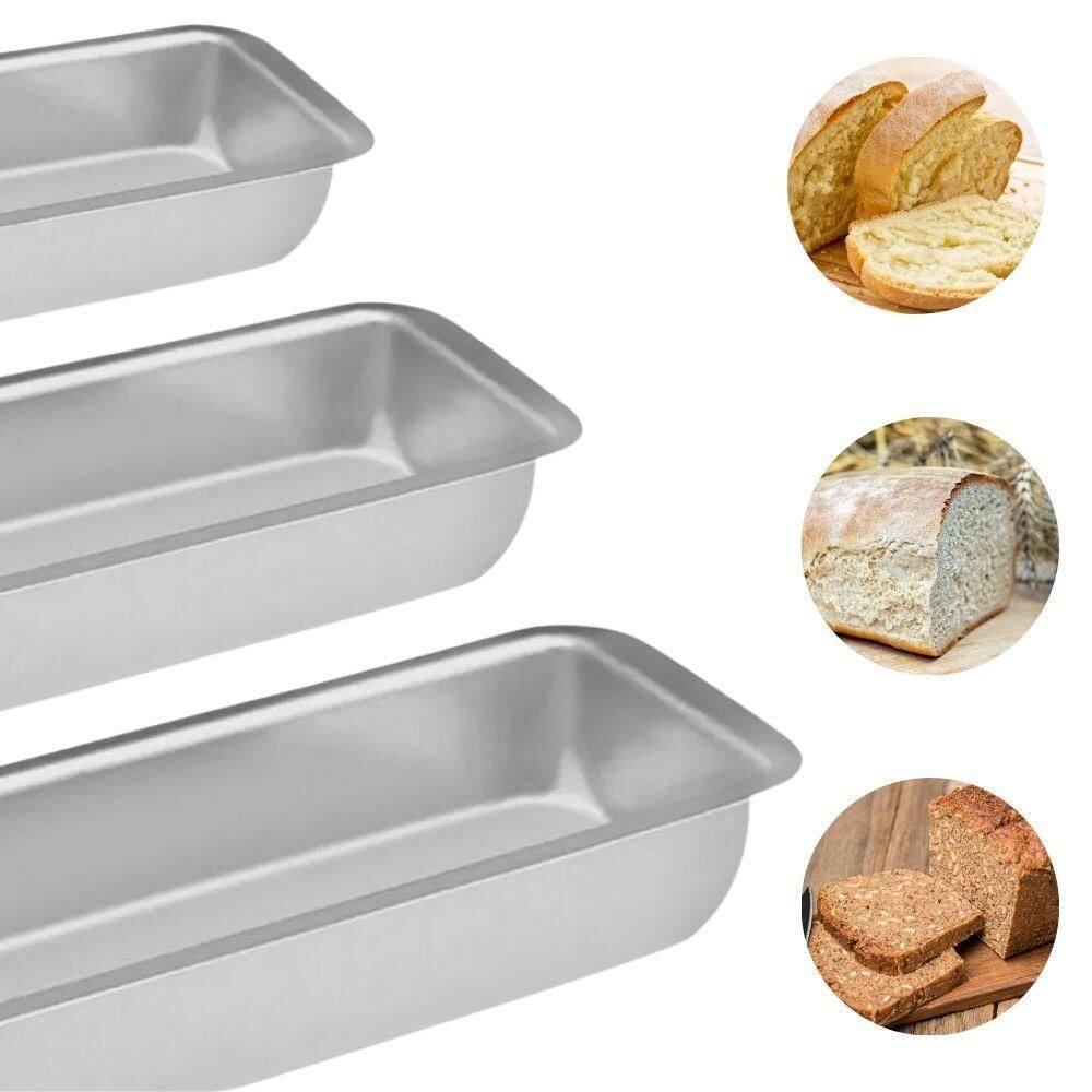 Kit 09 Formas De Alumínio Pães Bolos 700Ml / 1000Ml / 1400Ml