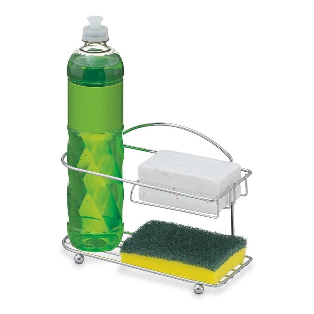 Suporte Organizador De Pia Cromado Detergente Sabão Esponja