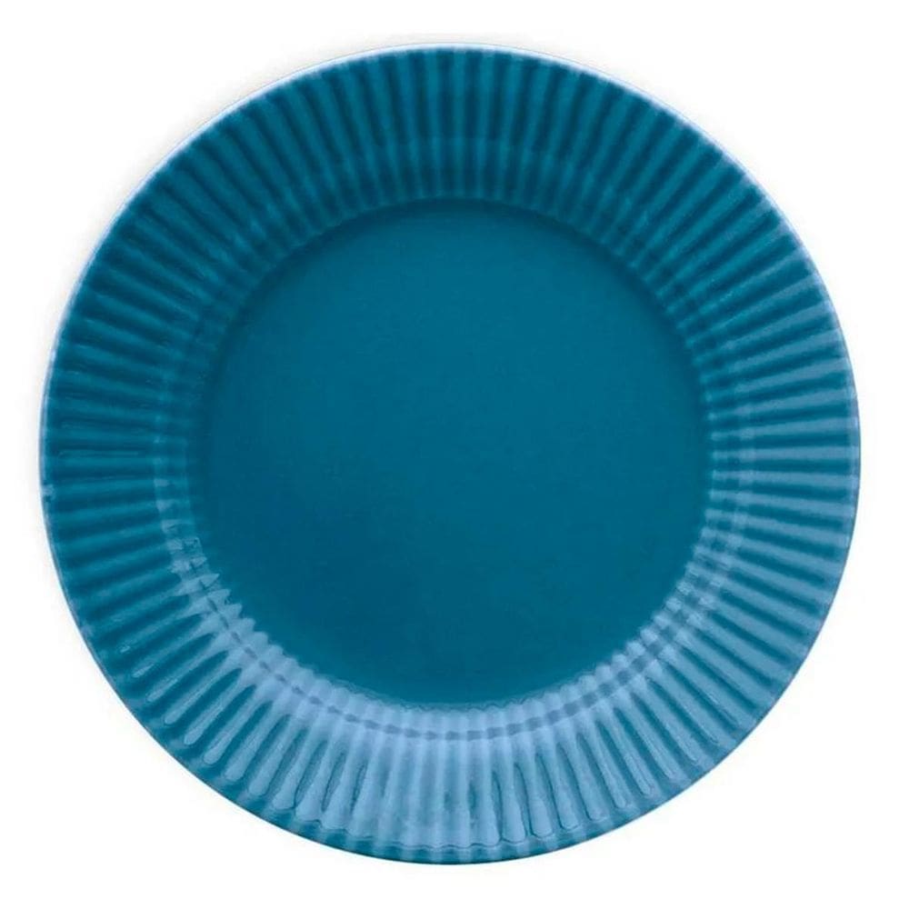 Prato De Sobremesa De Cerâmica Canelé Azul 18Cm 1 Un - Biona