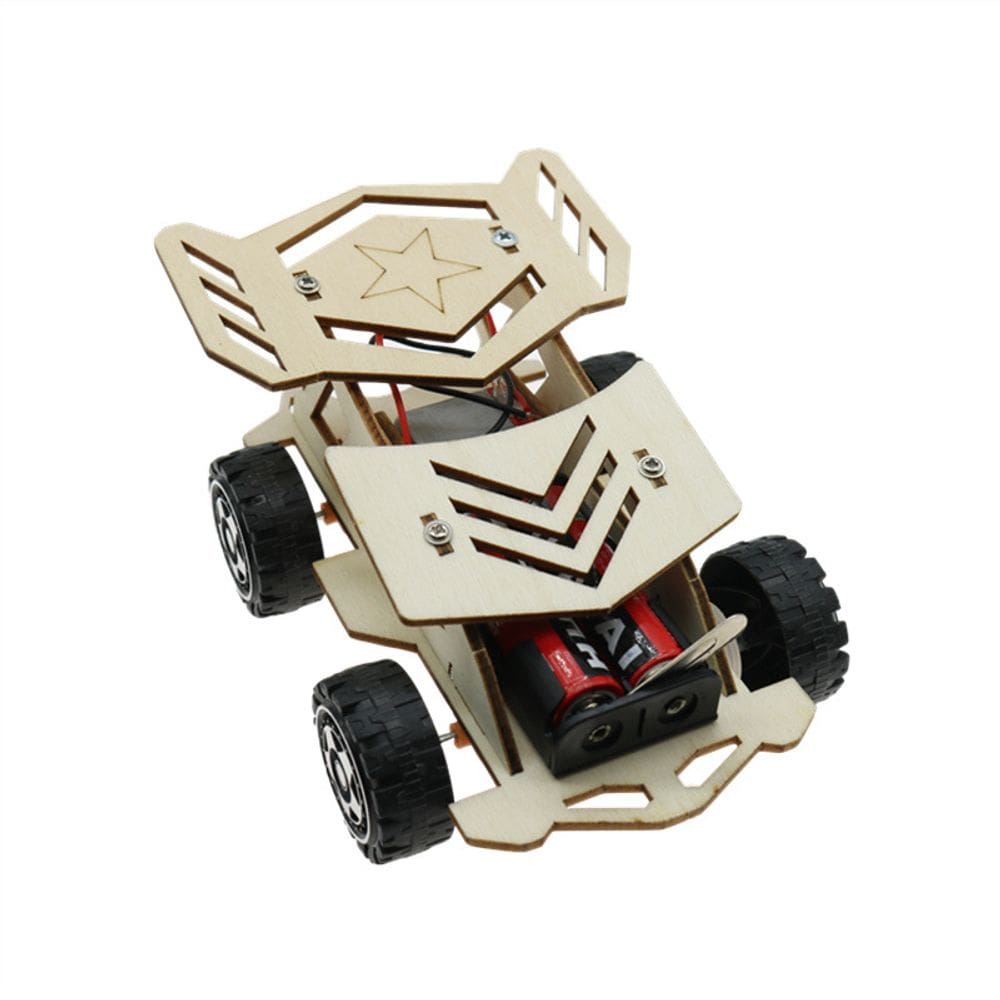 Kits científicos: carro de corrida 4WD de madeira DIY STEM para crianças de 8 a 12 anos