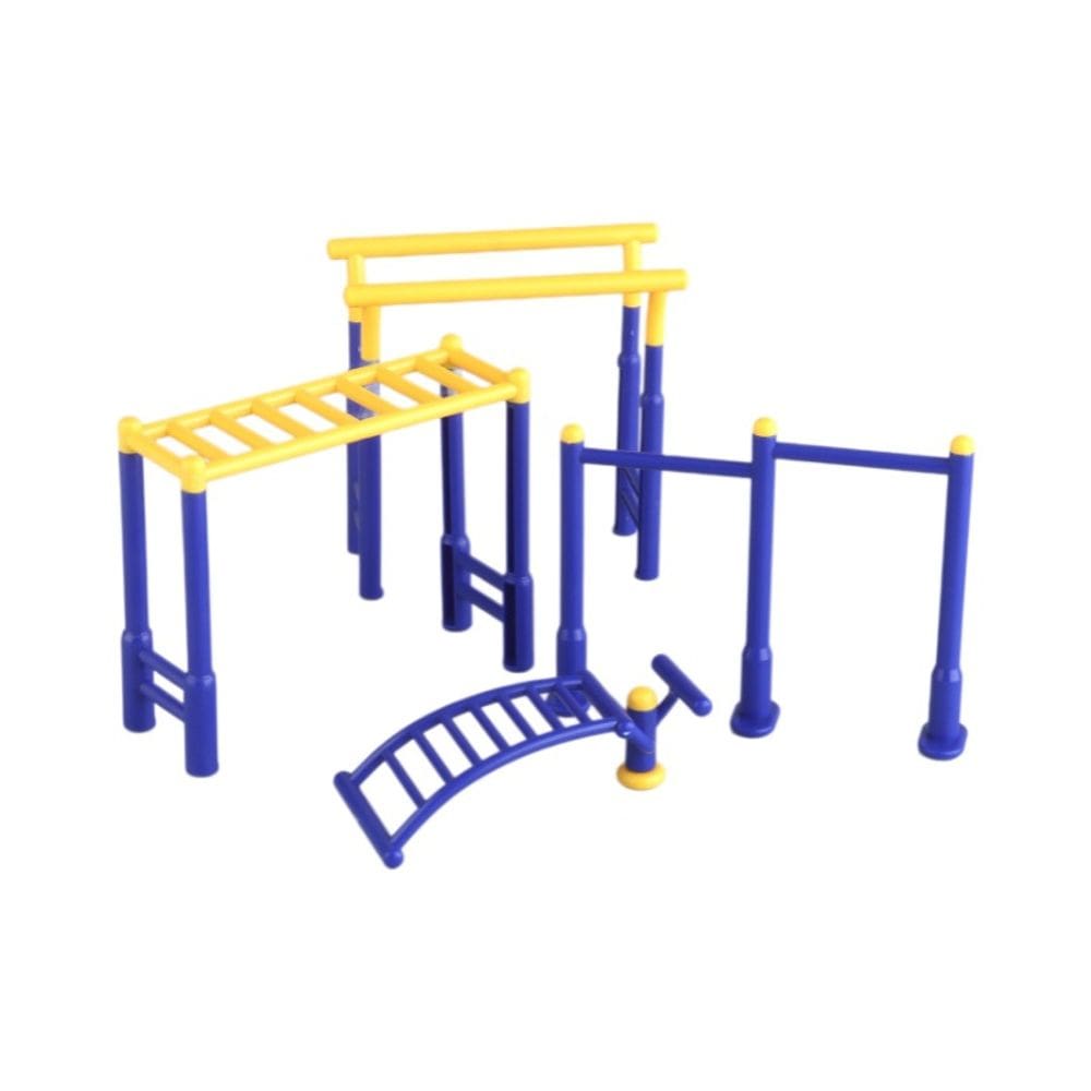 Conjunto de playground, móveis de casa de bonecas, 4 peças de plástico em miniatura