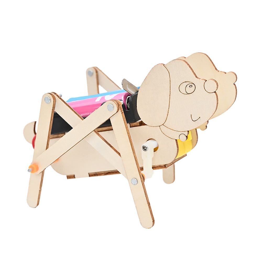 Kit de experimentos científicos STEM, robô mecânico de madeira para cães