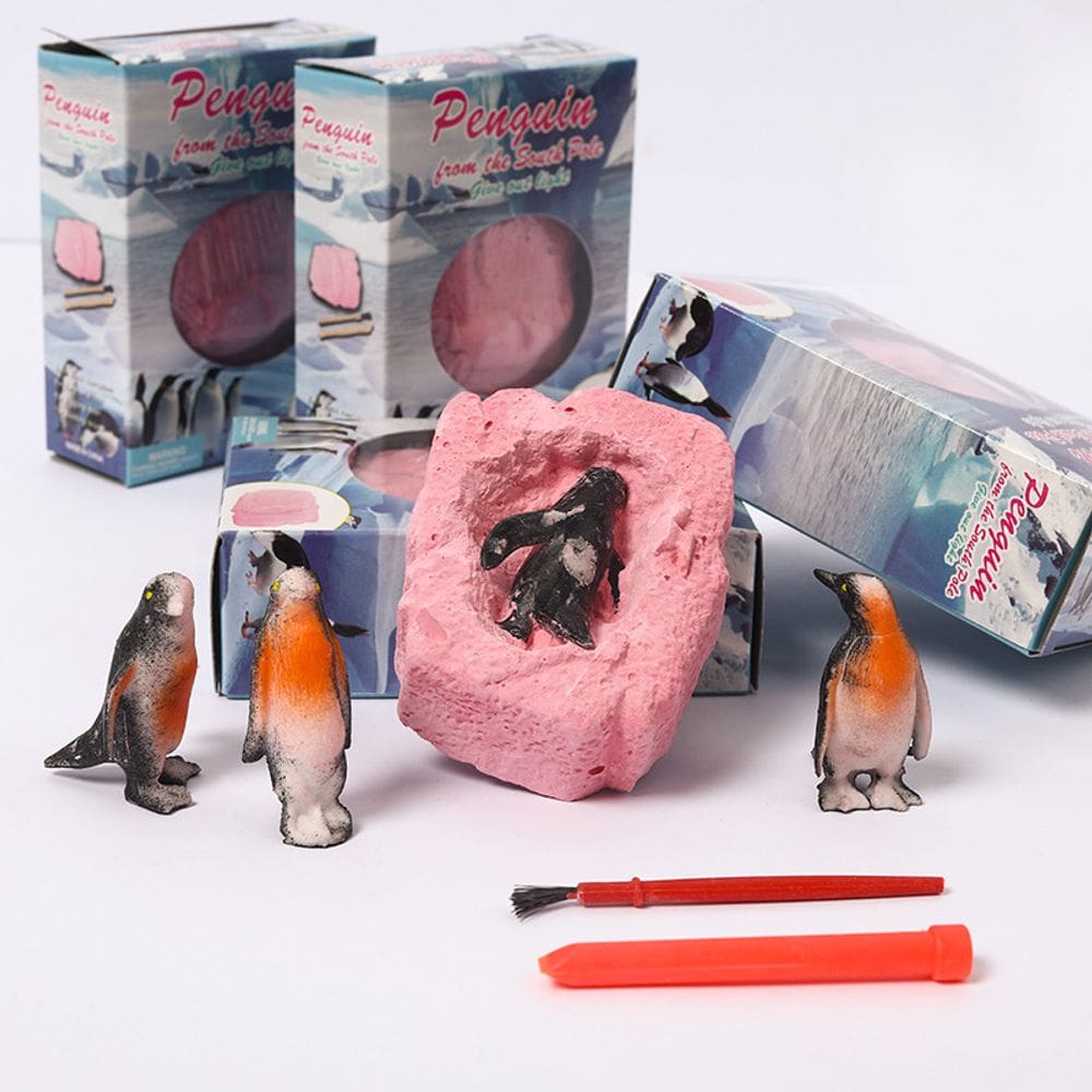 Kit de escavação científica Penguin Dig com ferramentas para crianças