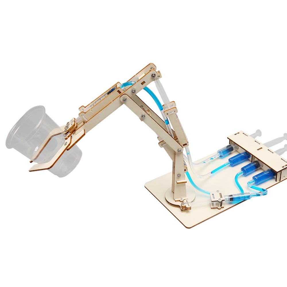 Braço robótico hidráulico DIY Science Experiments Wood Kids 8+