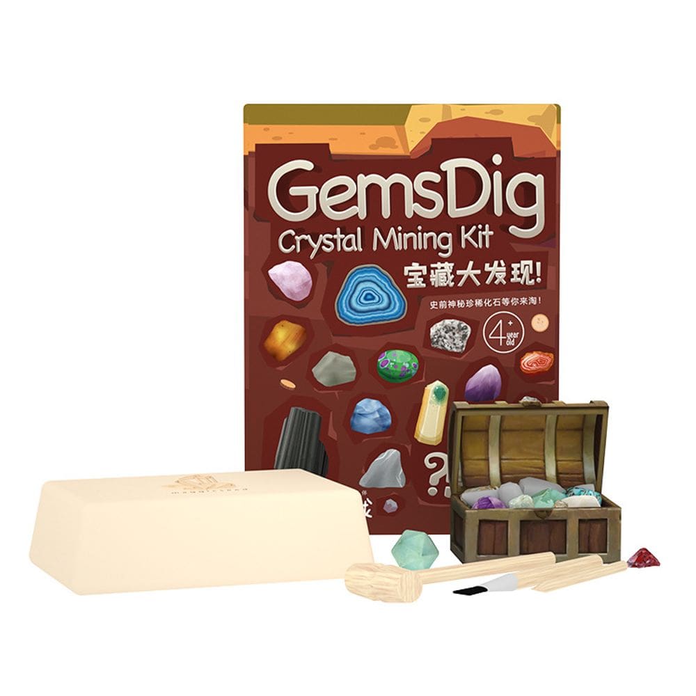 Kit de escavação científica Gemstone Dig com cristal para crianças