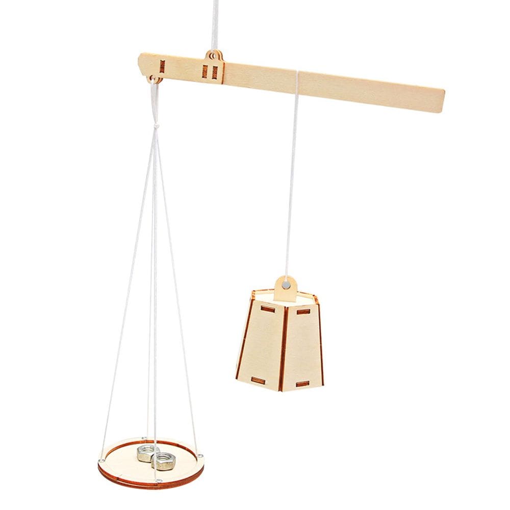 Kit científico Balance Scale DIY de madeira para crianças 20x78x45cm