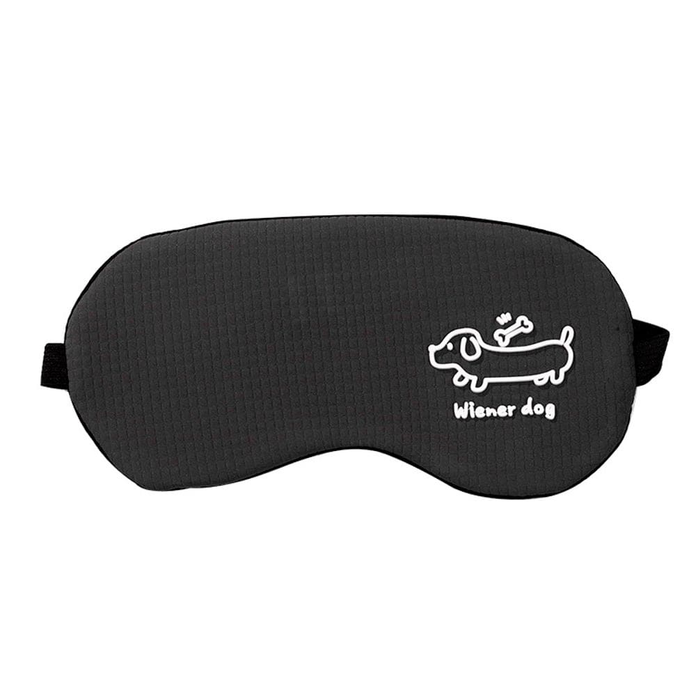 Máscara de dormir Máscara de olhos de desenho animado de poliéster macio Wiener Dog