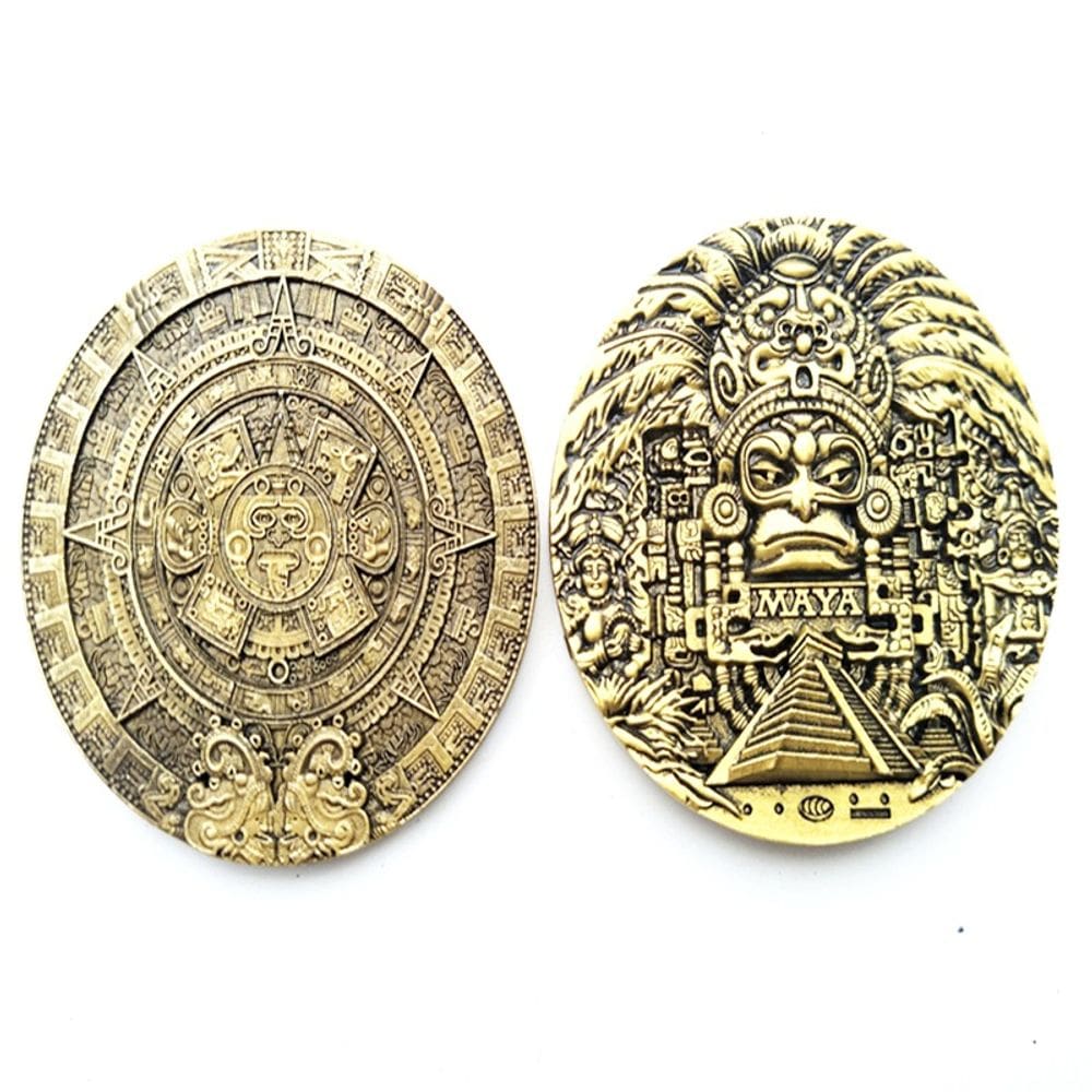 Imã de geladeira Maya Civilization 3D Resin 8x8cm - 2 peças