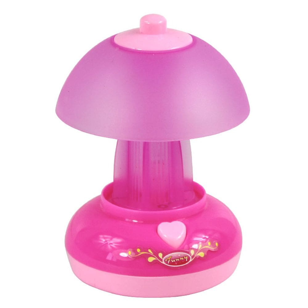 Candeeiro de mesa em miniatura Dollhouse Furniture Mushroom rosa