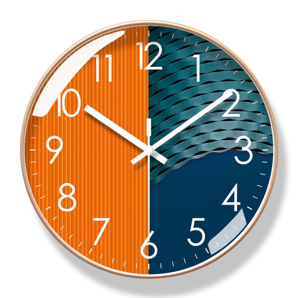 Relógio de parede, arte abstrata, relógio de quartzo sem tique-taque de 30 cm