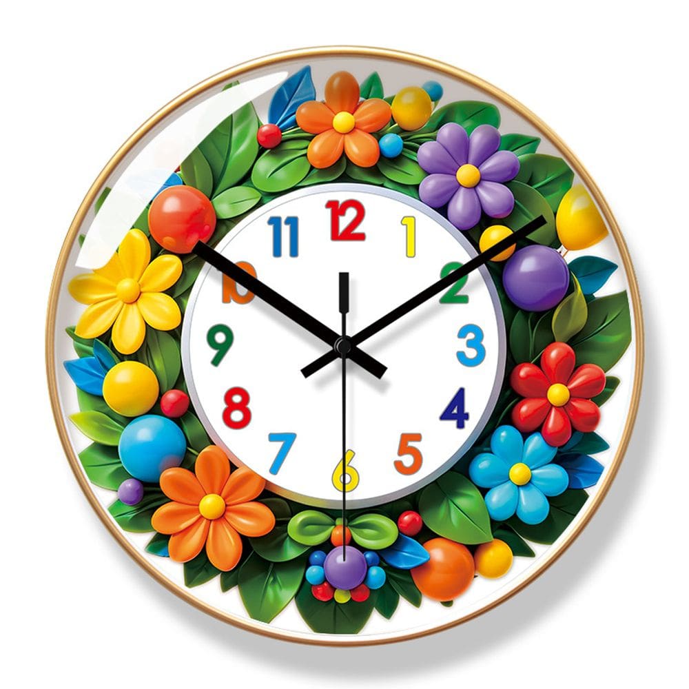 Relógio de parede Creative Flower Design 30 cm Silent Quartz