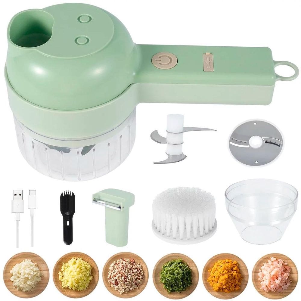 Processador Elétrico Cortador E Fatiador De Legumes Mini Cortador De Vegetais