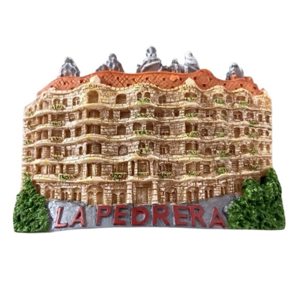 Ímã de geladeira feito à mão em resina 3D La Pedrera Barcelona