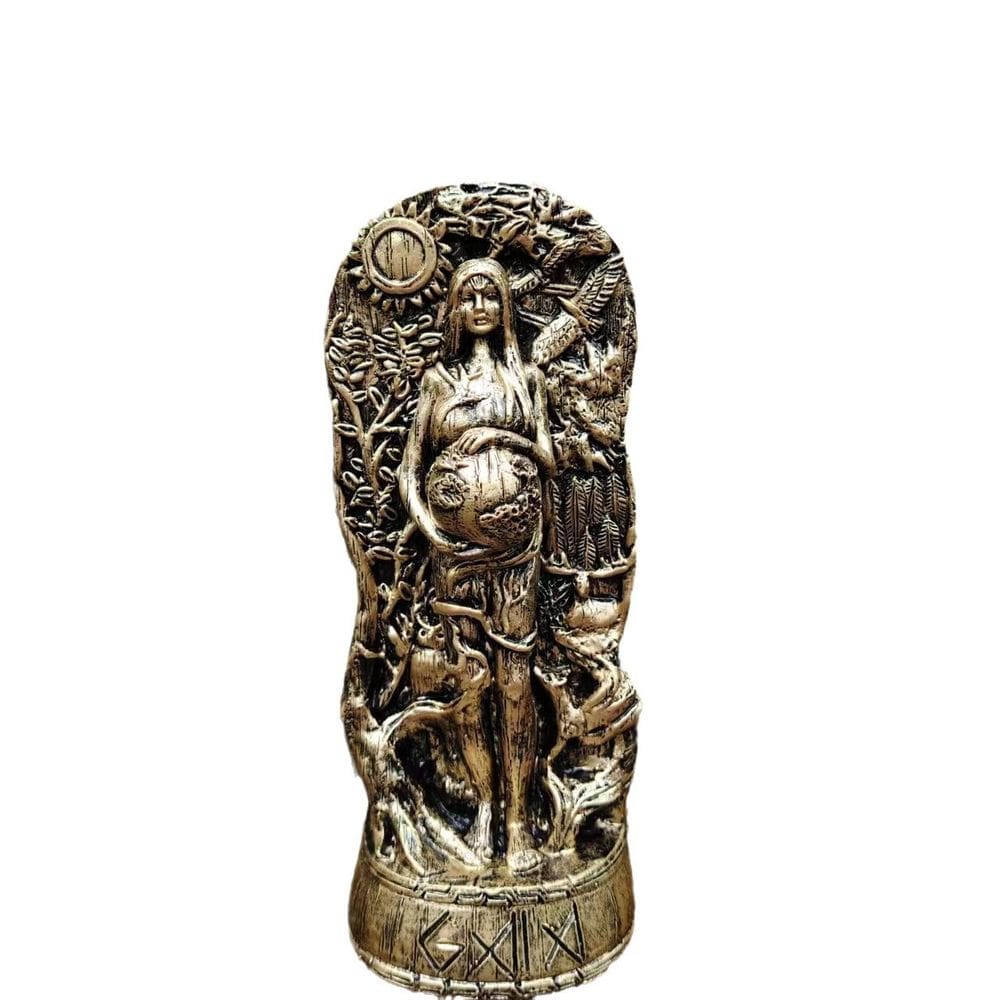 Escultura: Deusa grega, mãe da terra, estatueta de resina de 21 cm