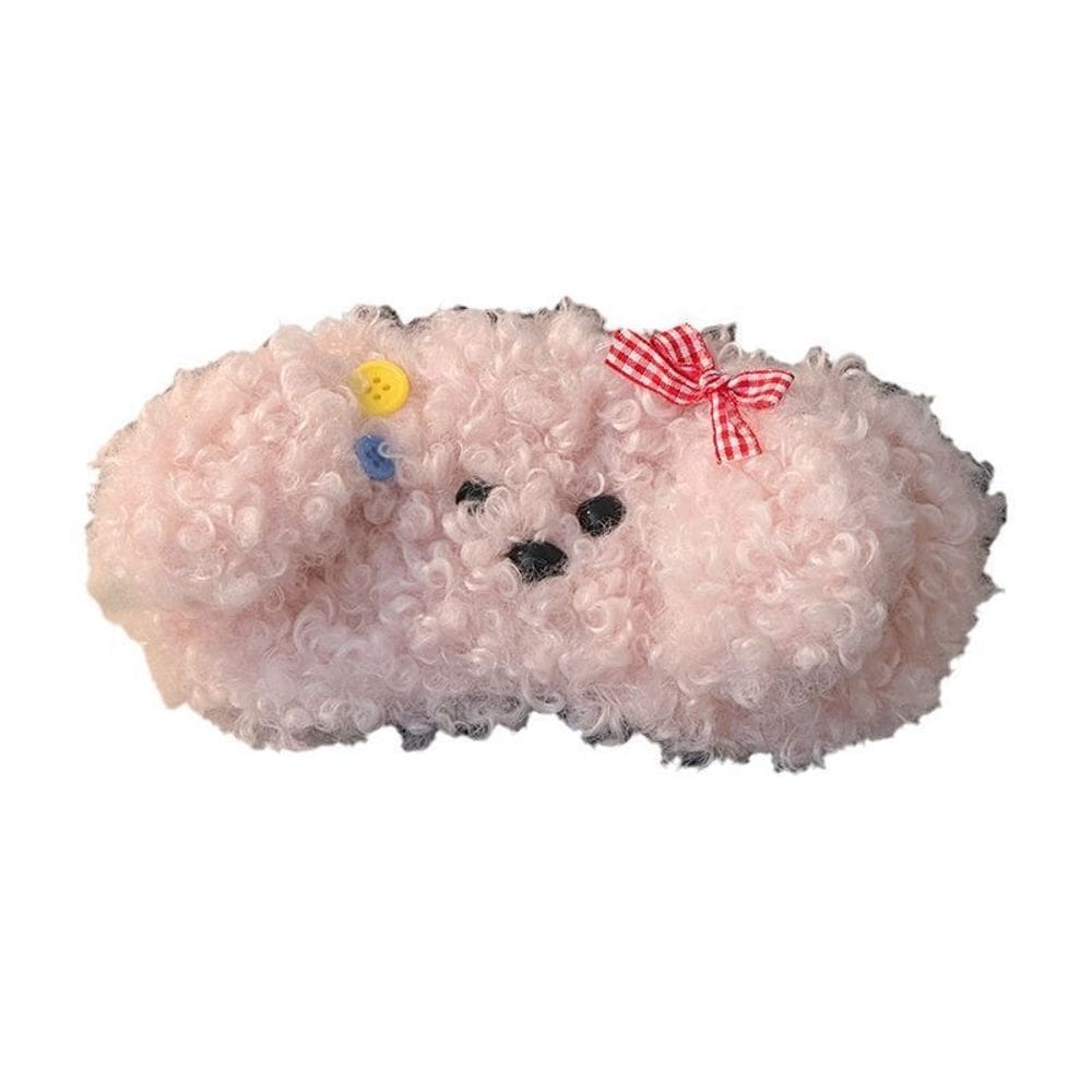 Máscara de dormir com design de cachorro de pelúcia para dormir e viajar