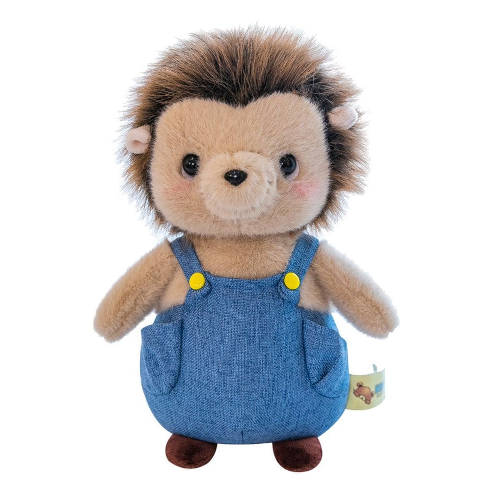Boneca de brinquedo de pelúcia, macacão azul fofo de ouriço, 25 cm, recheado