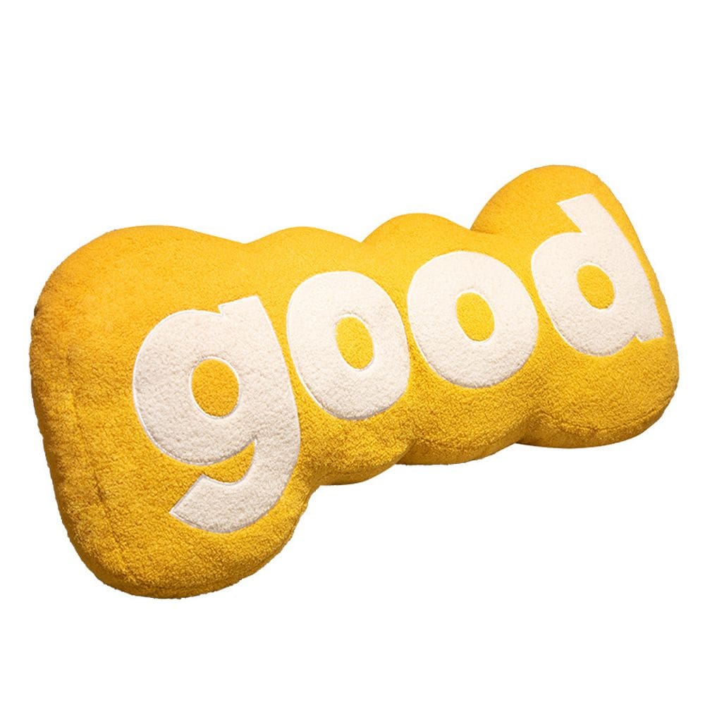 Almofada de pelúcia Creative `GOOD`, almofada longa de pelúcia, 65x30cm