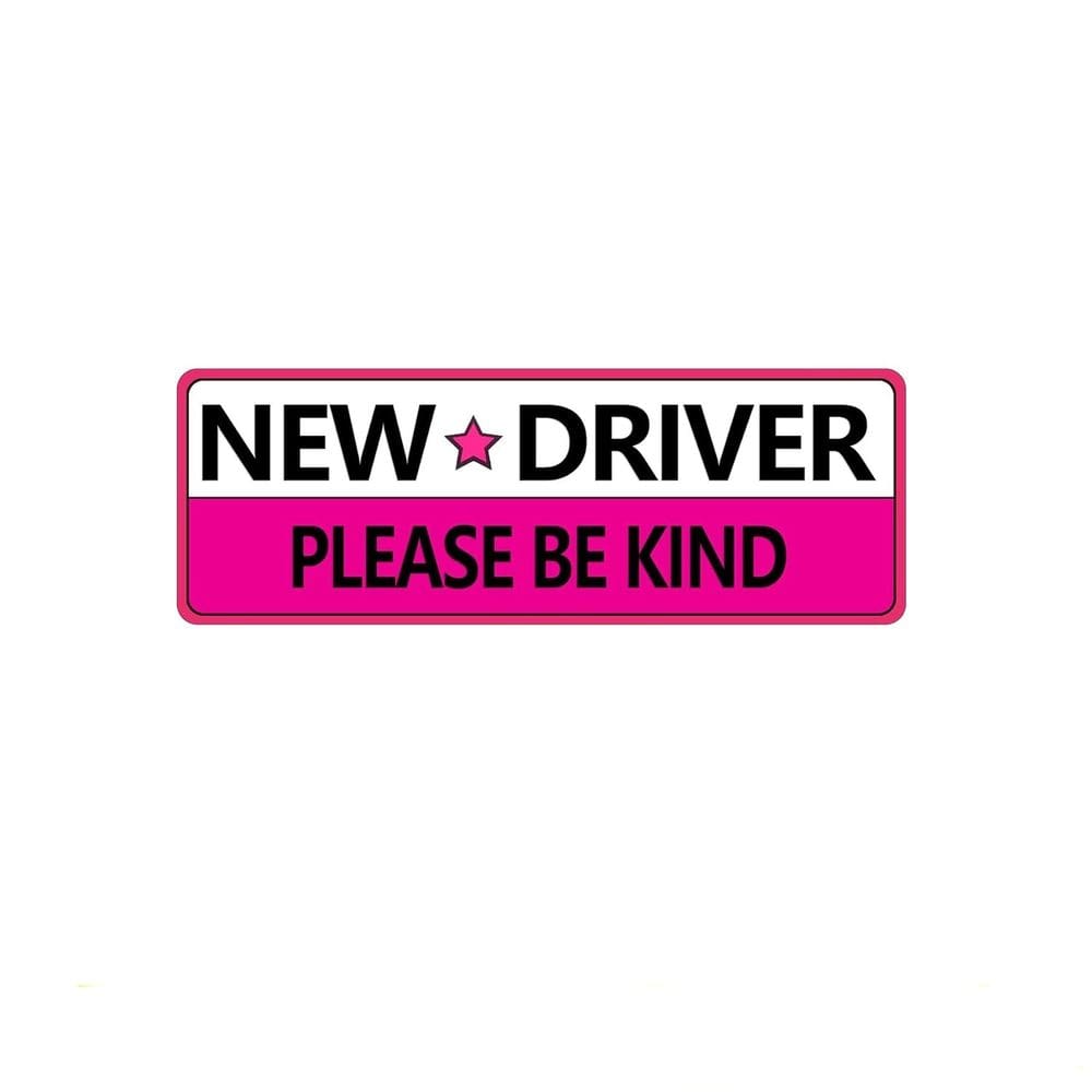 Adesivo de carro New Driver Please Be Kind PVC 20x7cm 10 unidades