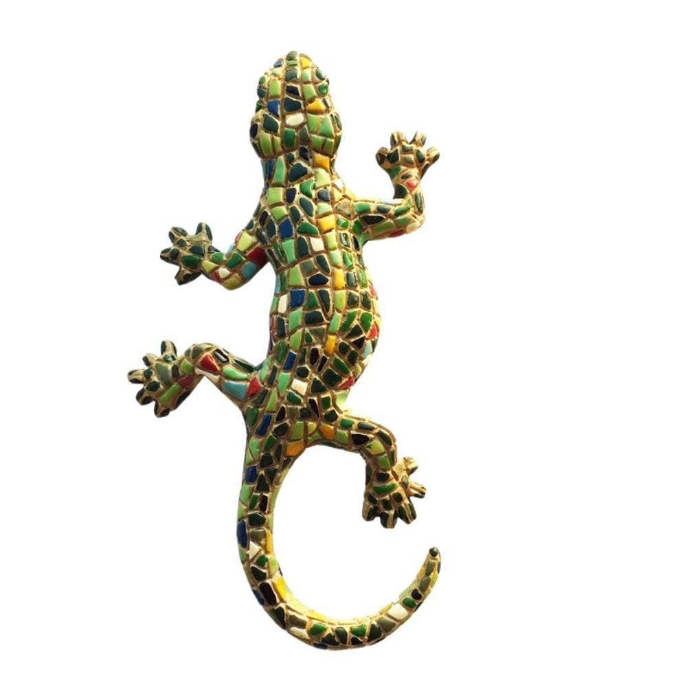 Design de lagarto de resina magnética de geladeira, mosaico colorido 3D, Espanha