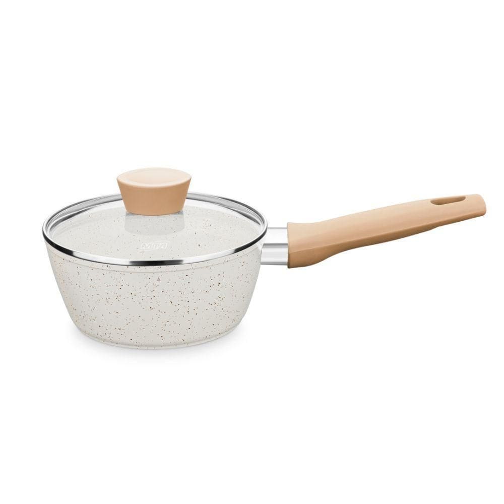 Panela Wok Antiaderente Carmela Vanilla Com Tampa