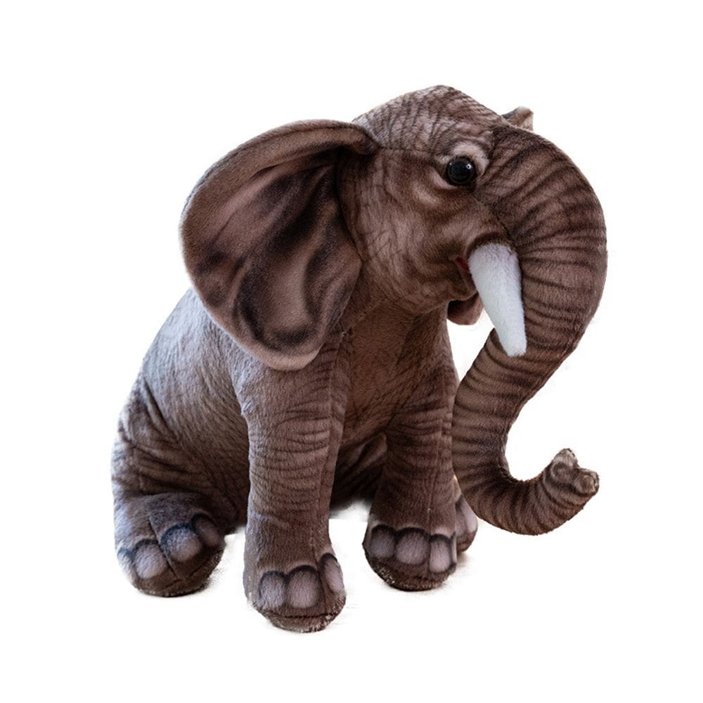Boneca de brinquedo de pelúcia, elefante realista, bicho de pelúcia macio, 30 cm