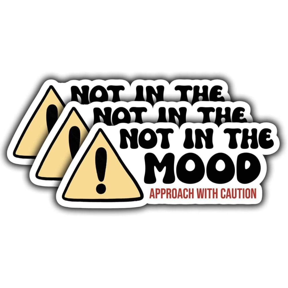 Adesivo Not in the Mood Warning PVC 18 unidades/lote 6,5 x 5 cm