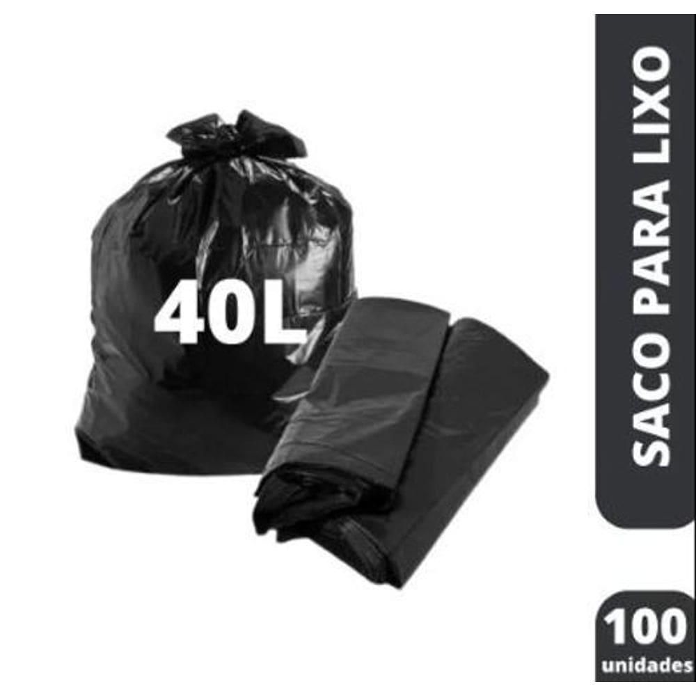 Saco De Lixo 40L Comercial 100 Unidade
