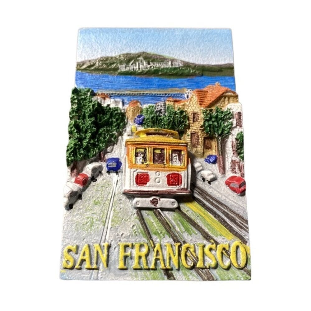 Refrigerator Magnet San Francisco Cable Car 3D Resina 100g