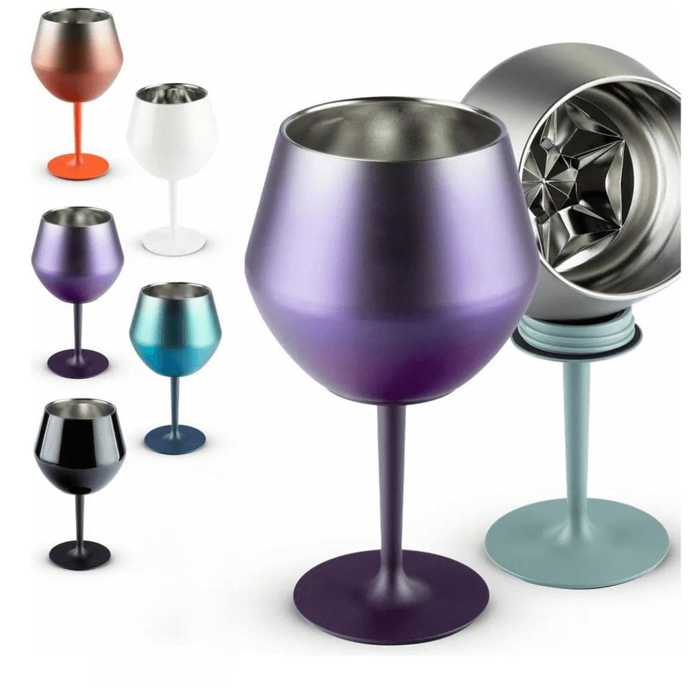 Taça Copo Térmico De Aço Inoxidável 2 Em 1 Para Gin Vinho