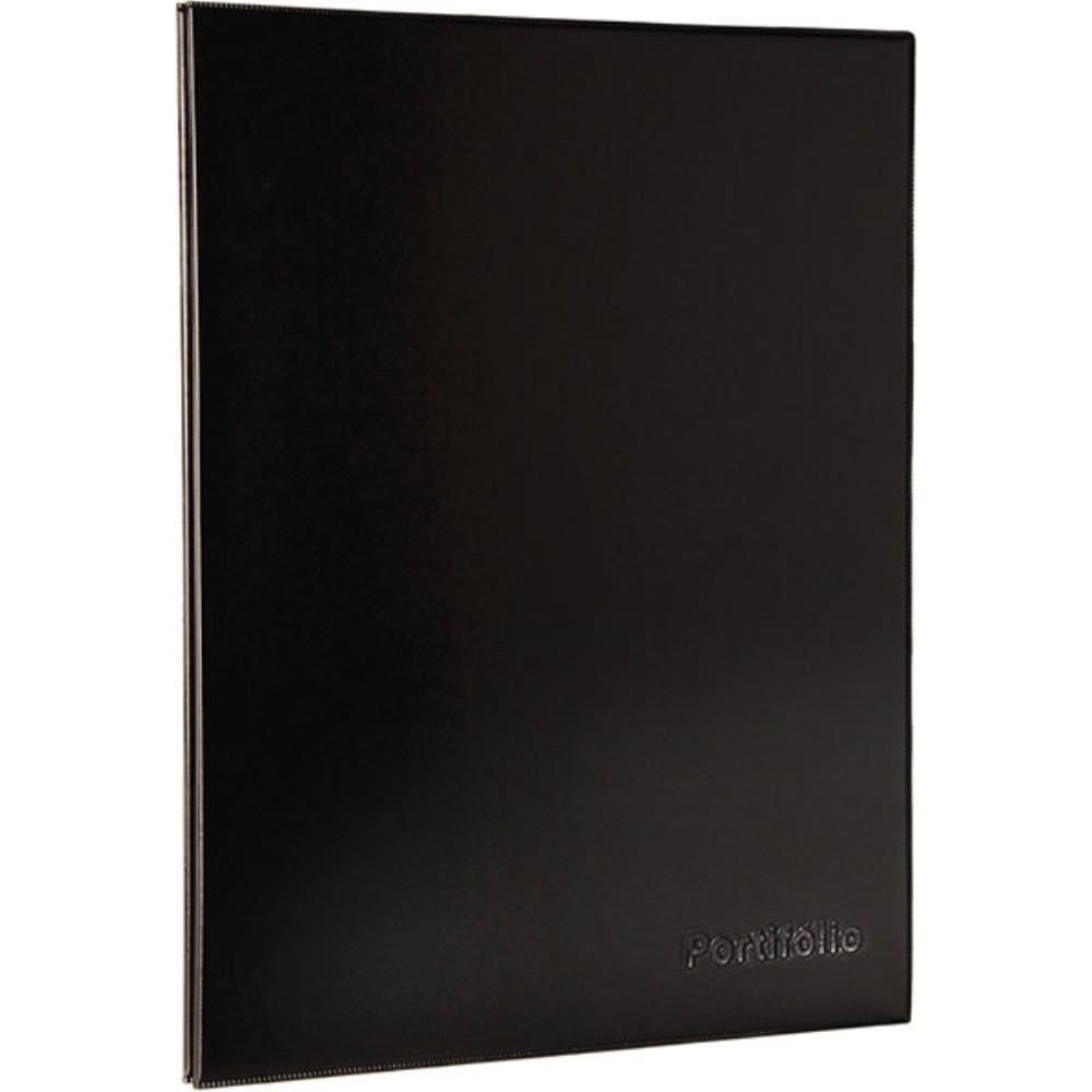 Pasta Catálogo A3 10 Env. Médios Portfólio Preta 02 unid