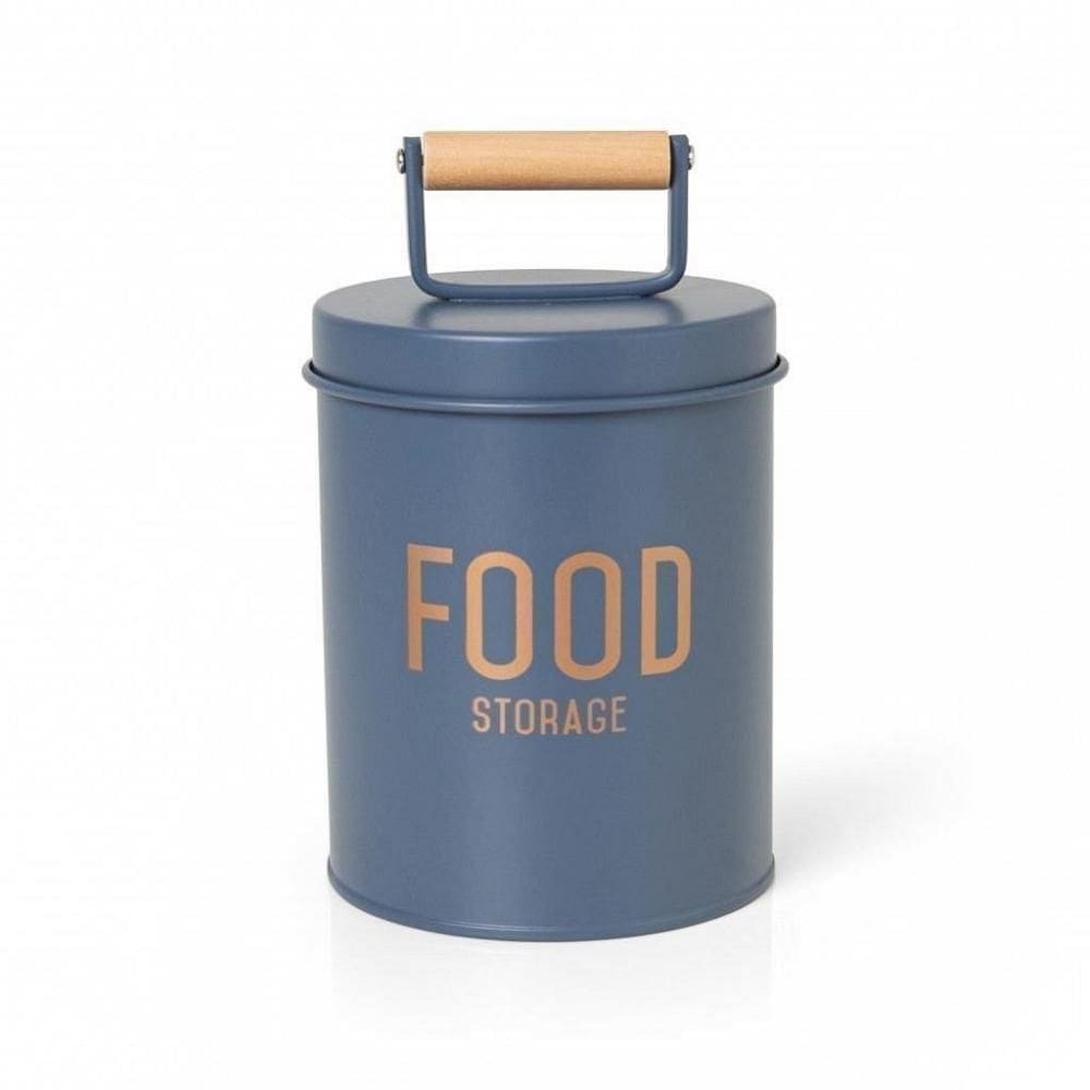 Porta Condimentos De Metal Com Puxador De Madeira - Jeans