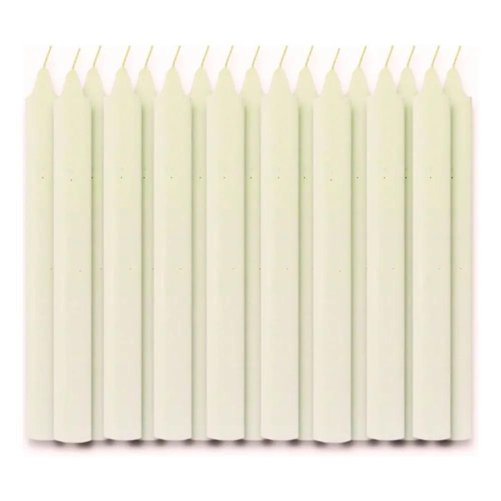 2X Pacote De Velas Palito 10 Velas Brancas 18Cm 100% Parafin