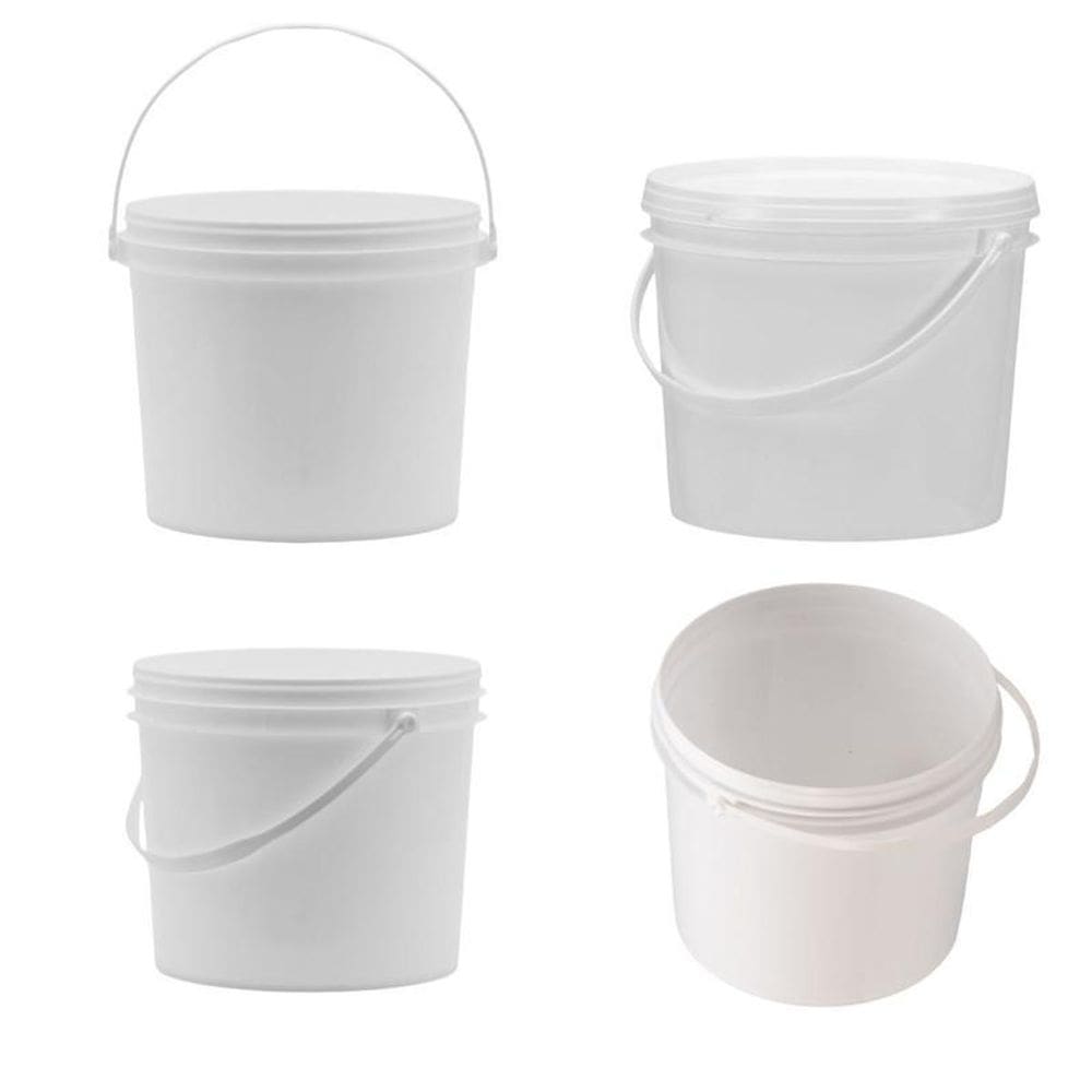 Balde De Plástico Branco 1.8L 5 Pçs