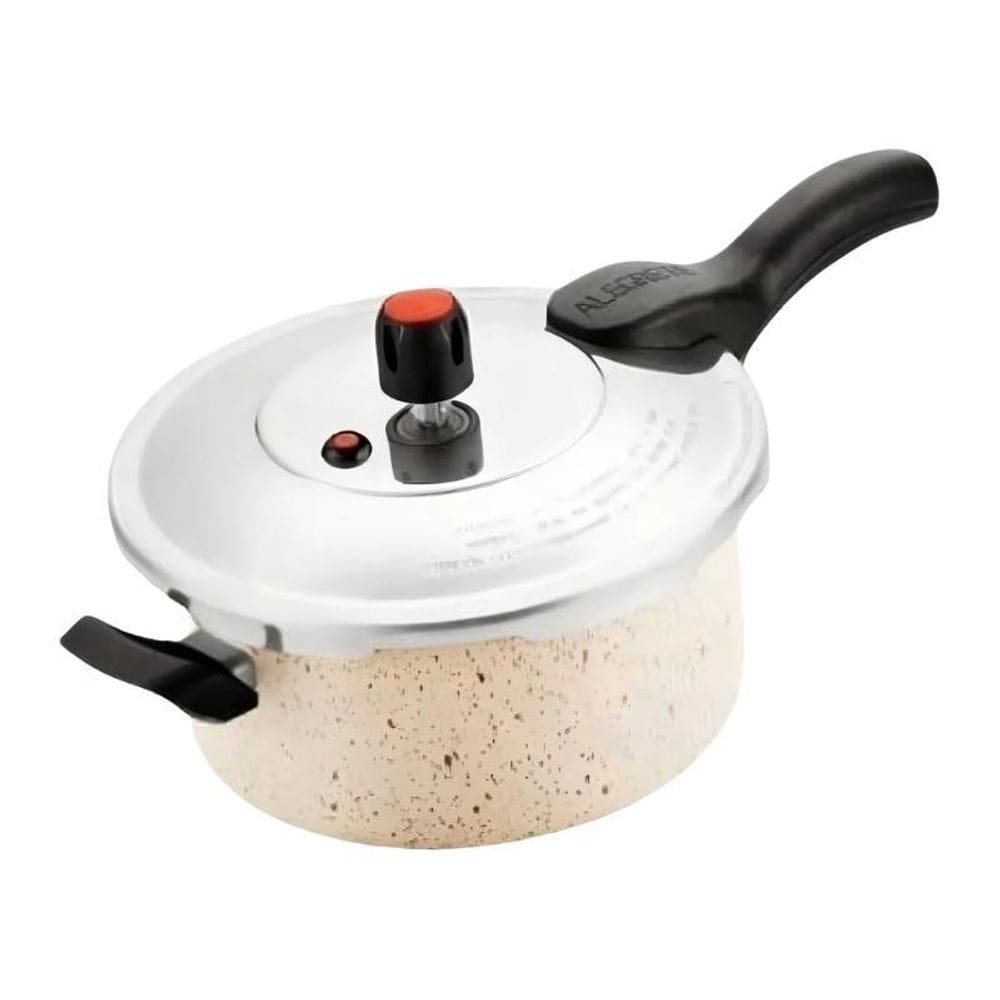Panela De Pressão Antiaderente 3L Fechamento Externo Bege