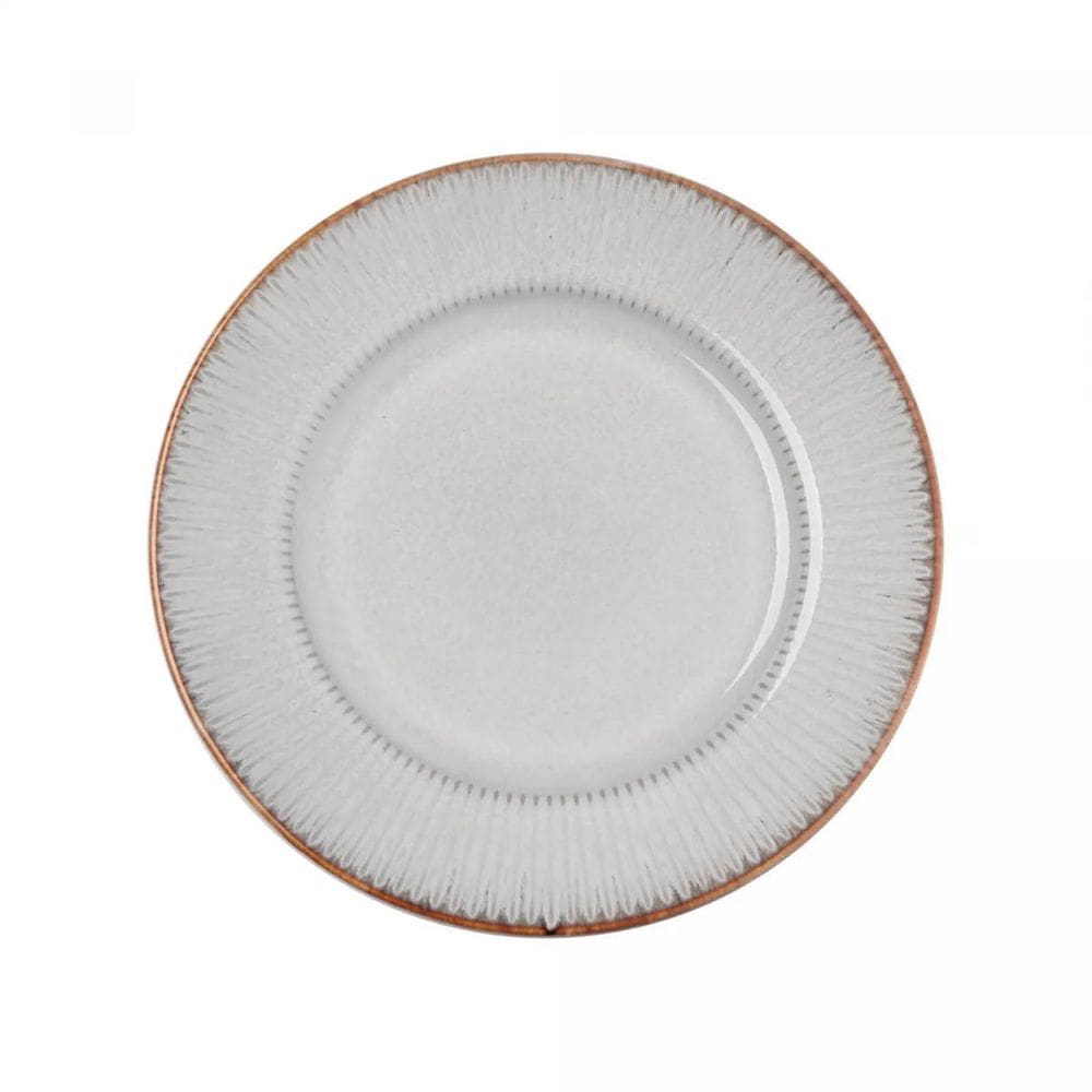 Prato Raso Jantar Refeição 27Cm Linear Cerâmica Lyor Rustico