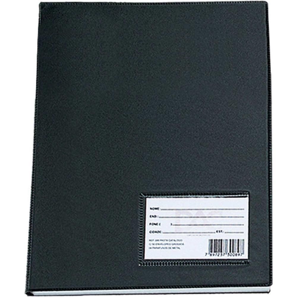 Pasta Catálogo A3 30 Envelopes Médios Preta 02 unid - Dac