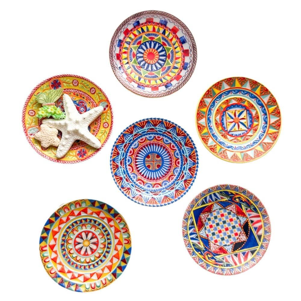 Conjunto de ímãs de geladeira, 5 peças, placa decorativa colorida, resina 3D