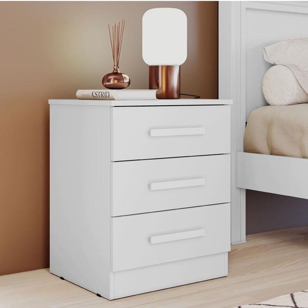 Mesa de Cabeceira Ambiente Milão Neve - Novo Horizonte