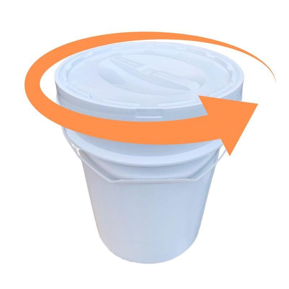 Balde Plástico 20L Tampa Rosqueavel Para Filtro