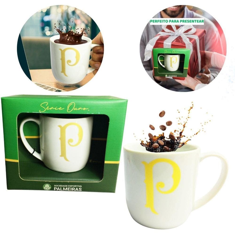 Caneca Xícara Porcelana Branca Básica 300Ml Reforçada Time