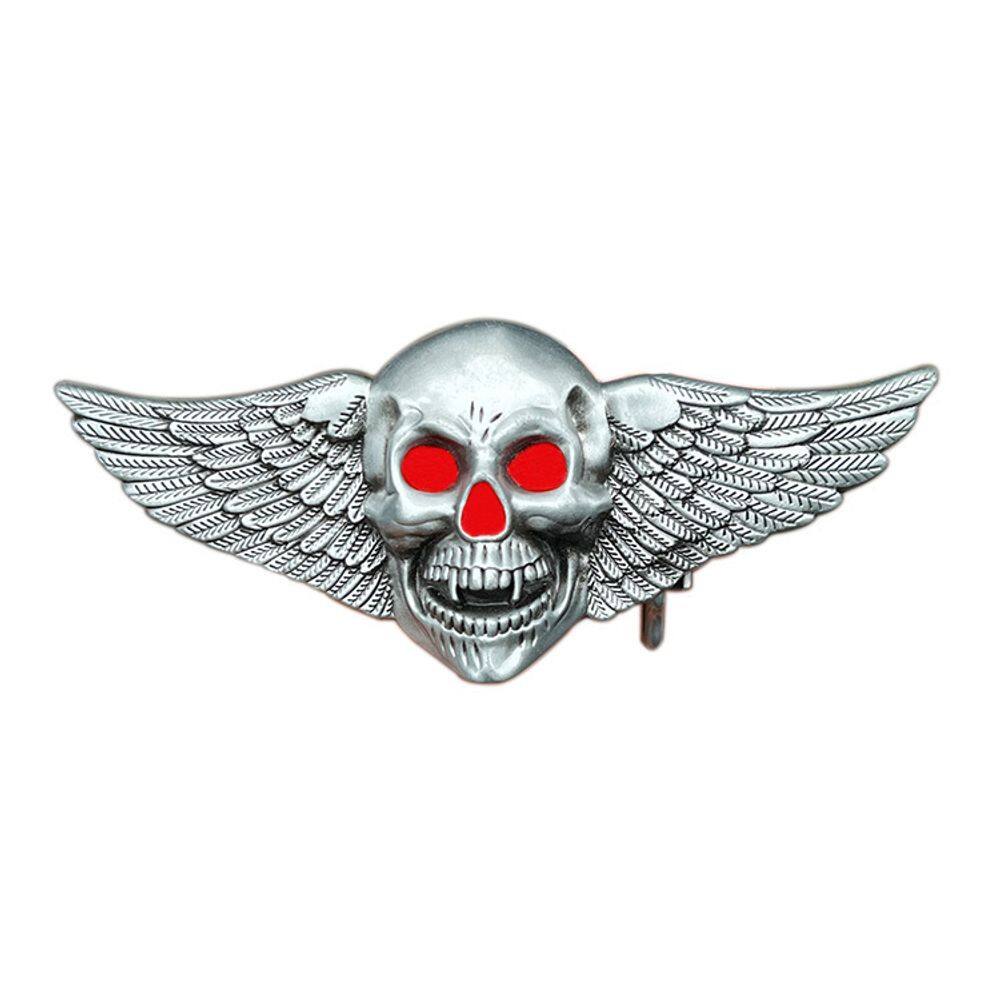 Fivela de cinto Winged Skull Rock & Biker Design Alloy